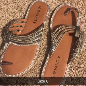 Sparkle flip flops